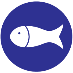 Ikon der viser placeringen af fiskehandlere på et kort.